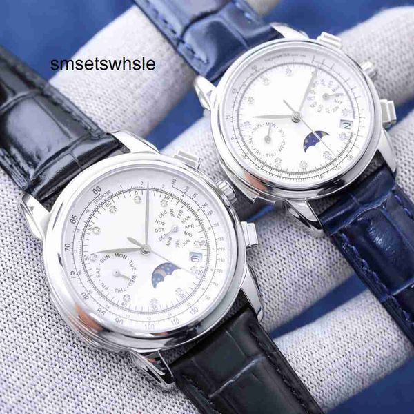 Montre de luxe pour hommes P P Complications Montre de couple pour femme Grandes dames 41x10mm 35x10mm Compteur de qualité Réplique officielle Designer Année de garantie