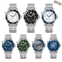 Relojes de lujo para hombre, reloj de cuarzo de diseño Omg de 42mm con correa de malla de goma de acero inoxidable, reloj de lujo a la moda