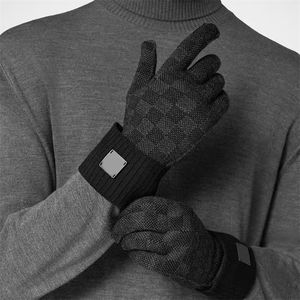 Luxe Mannen Vrouwen Handschoen L Designer Vinger Handschoenen Neo Petit Damier Kasjmier Winter Gants Warm Handschuh Mode Guantes Merk Handschoenen