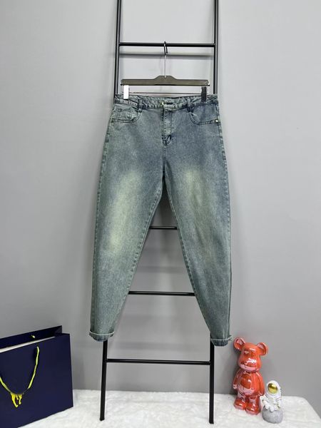 Jeans de luxe pour hommes et femmes designer jeans imprimés bleus tendance pour hommes 2024 été nouvelle version coréenne TR leggings slim fit pour hommes L 10A sexy