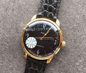 Luxe Heren Automatische Eta Cal.39 Gouden Horloge Mannen Originele Retro Senator Sixties Leer Duitsland Horloges GF Fabriek Horloges