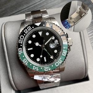 Luxe heren automatisch GMT mechanisch keramisch horloge 40 mm volledig roestvrij staal zweefvliegen u1 gesp zwemhorloge saffier lichtgevend horloge ROLEJ Montre de Luxe jason 007