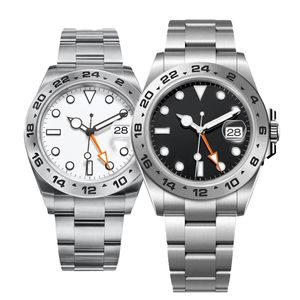 Luxe heren automatisch horloge luxe merk hoogwaardige mechanische horloge van 40 mm witte gezicht zwart gezicht avontuur leven roestvrijstalen riem waterdichte heren sporthorloge heren