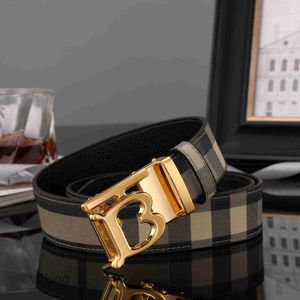 Luxe herenriem automatische Buckle Designer formele streepletter Classic Belts Gold Silver Black Casual Breedte 3,8 cm maat 110-125 cm Qou1