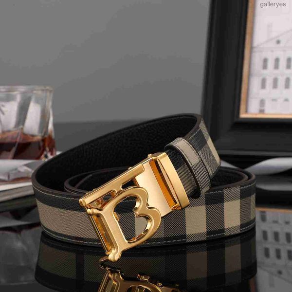 Luxury Mens Belt Automatic Buckle Designer Formal Stripe Corturas clásicas de oro Silver Black Ancho informal de 3.8 cm 110-125 cm NME2