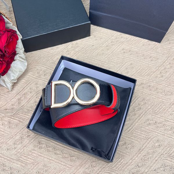 Luxury Mens Belt Designer Cinturón de 3.8 cm Carta de doble cara Diseño de estampado de color sólido 105-125 cm Aleación de zinc Bebellera Versátil