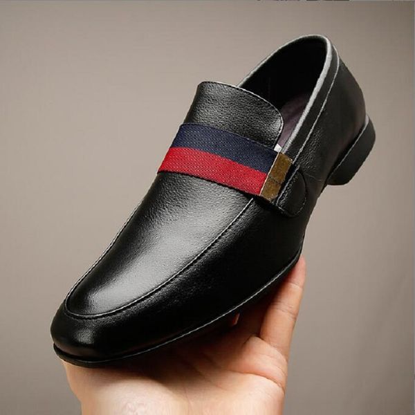 Chaussures de travail pour hommes de luxe Fashion Wedding Oxfords Point Toe Black Brown Dress Chaussures DH1
