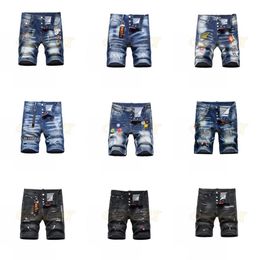 Luxus Herren Casual Jeans Shorts Männer Design Ripped Distressed Denim Biker Shorts Männlichen Hip Hop Rock Kurze Pants2802