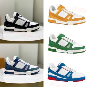 Luxe Heren Casual Schoenen Mode Dames Reliëf Trainer Sneaker Groen Denim Hemelsblauw Wit Gre