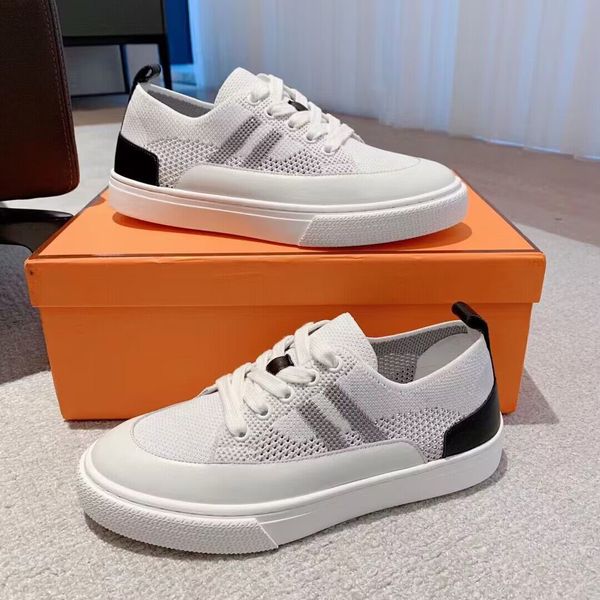 Chaussures de baskets profondes pour hommes Luxury Breathe Mesh en tricot en tricot Calfskin Technical Tolevas Ligners Low-Top Summer Skateboard Walking Shoe Dhgate Discount Footwear avec boîte