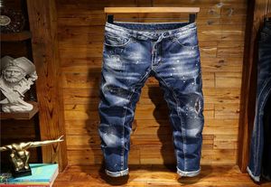 Jean de concepteur de luxe en jean en détresse jeans jeans de haute qualité jeans décontractés hommes pantalon motard skinny taille 28382099483