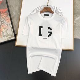 Luxe Mens Designer T Shirt Noir Blanc Lettre brodée impression coton manches courtes vente de vêtements de marque haut de gamme m-4XL # 10