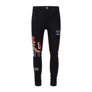 XY13 Nouveaux arrivées Amirs Mens Am2 Designer de luxe Denim amiiri Jeans violet AMIRI