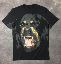 Luxe Hommes Designer T-shirts Hommes Femmes Hip Hop T-shirt Impression 3D Rottweiler Designer Chemise TEE8058378