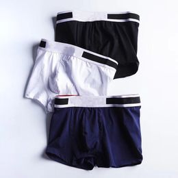 Luxe heren designer ondergoed sexy boxers heren onderbroeken klassiek briefborduurwerk ademend comfortabel vintage shorts maat M-2XL 3 stuks / doos