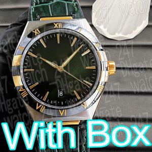 Luxe designer herenhorloge rubberen band automatische horloges 316 roestvrijstalen kalfsleren band Mineraal krasbestendig glas superclone wachters met doos