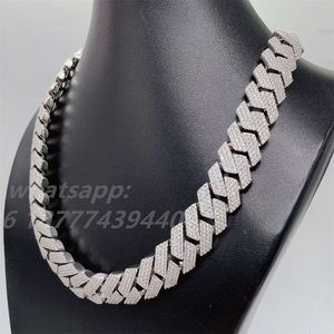 Luxe heren diamant armband Cuban Link ketting S925 Moissanite Pass -test