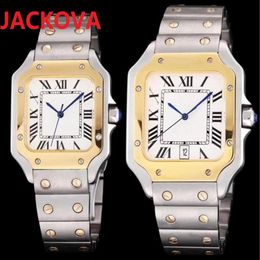 Luxe heren japan quartz uurwerk horloges militaire mode vierkante designer horloge vrouwen mannen 904L roestvrij staal Horloge geschenken o272e