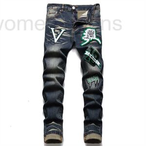 Luxury Mens Jeans Designer Brand Europe pour les pantalons pour hommes