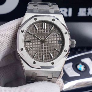 Reloj mecánico de lujo para hombre 15400 Reloj de pulsera de marca suiza resistente al agua con banda de acero de gama completa