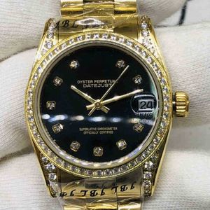Luxury heren mechanisch horloge automatisch logboek van familie vierhoek gouden zwarte genefa es voor mannen Zwitserse polshorloges
