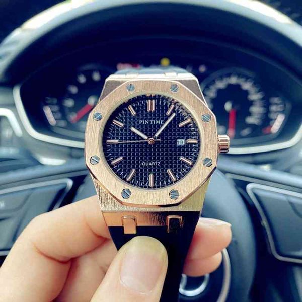 Luxury Mens mécanique Regarder Big Dial TD Student College Business Amosphère non mécanique Swiss ES Brand Wristwatch