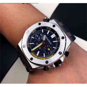 Luxury Mens Watch Mechanical Watch enmarcado Cronógrafo de tres ojos Cinturón de goma británico Fashion Fashion Hollow Swiss ES Brand Wallwatch I7Z2 RE92