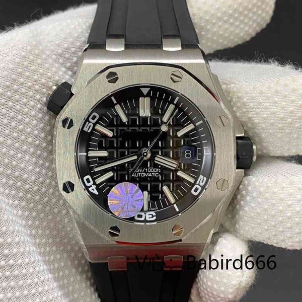 Reloj mecánico de lujo para hombre Jf Offshore Ap15703 Cinta de silicona completamente automática C957 Reloj de pulsera de marca suiza es