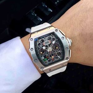 Luxe heren mechanisch horloge Richa Milles Rm11-03 Volautomatisch uurwerk Saffierspiegel rubberen horlogeband Zwitserse horloges FV3E