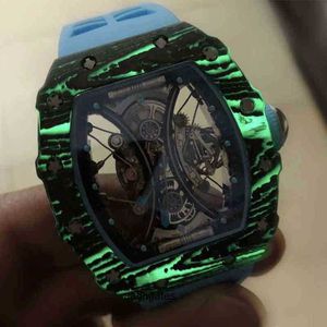 Luxe heren mechanisch horloge Richa Milles Business Leisure Rm53-01 Volautomatische koolstofvezel kastband Zwitsers uurwerk polshorloges