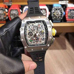 Luxe heren mechanisch horloge Rm11 03 Aangepast horloge Automatische multifunctionele roestvrijstalen Zwitserse uurwerkhorloges