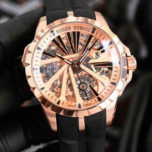 Luxury heren mechanisch horloge Roge Dubuis Excalibur 46 -serie Genève horloges Brand polsWatch
