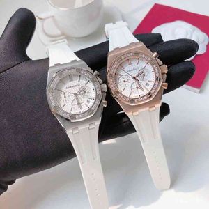 Luxury heren mechanisch horloge roya1 0ak serie zes handchronograph running seconden Japan beweging 37 mm dames Zwitserse es merk polshorloge