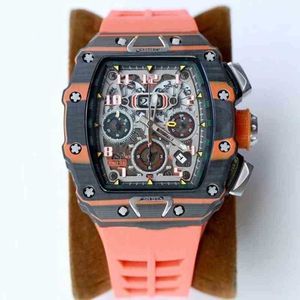 Luxe heren mechanica horloge heren koolstofvezel NTPT ETA 7750 rubber automatisch mechanisch saffier sport es