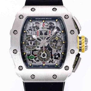 Luxe heren mechanisch horloge rm11-03rg-serie horloge titanium stijl flyback timing volledig automatisch mechanisch