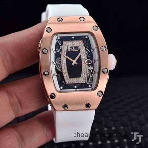 Montres mécaniques de luxe pour hommes Richa montre-bracelet femmes dame fille automatique mécanique or rose tourbillion diamant caoutchouc acier inoxydable Lum WN-SA66