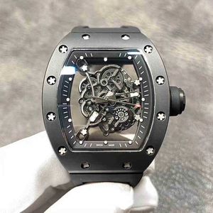 Montres mécaniques de luxe pour hommes, montre-bracelet pour affaires et loisirs, automatique, mécanique, bande en céramique noire, tendance, Rm055