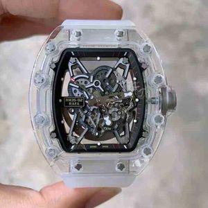 Luxe Heren Mechanica Horloges Horloge Business Leisure Rm35-02 Volautomatische Mechanische Crystal Case Tape Heren E7S7