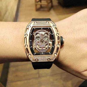 Montres mécaniques de luxe pour hommes, montre-bracelet Business loisirs Rm052, compteur entièrement automatique, mécanique, main, ruban en or rose, tendance