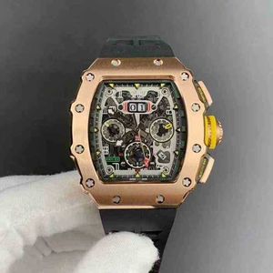 Luxe heren mechanische horloges polshorloge zakelijk vrije tijd Rm11-03 volautomatisch mechanisch horloge mei gouden kast tape mannelijk