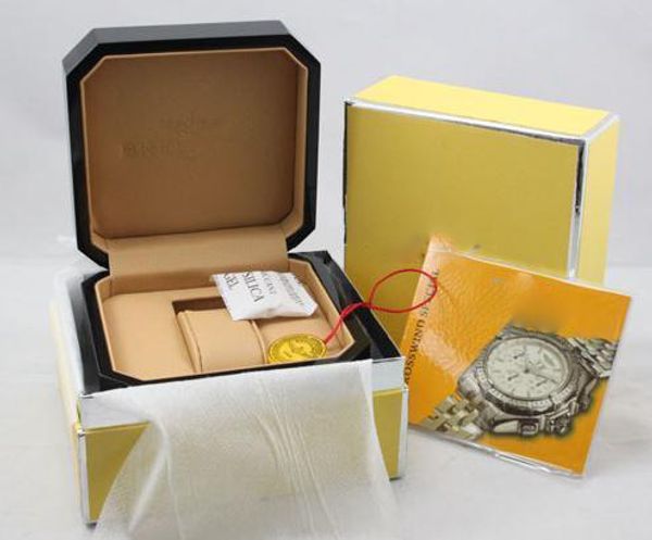 Boîte d'origine pour hommes Boîtes de montres pour femmes Boîte de montre-bracelet pour hommes avec certificats Boîte en bois pour montres Breitling.