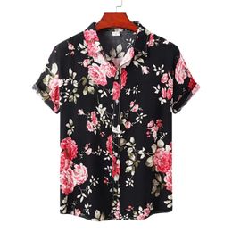 Luxury Mens Polo Shirt Shirts Shirts à manches courtes Homme Vêtements de mode Blans T-shirts sociaux Coton Hawaiian Oversize 240423