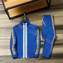 Abbigliamento sportivo da uomo di lusso 23ss lettere uomo velluto oro giacca a maniche lunghe in cotone pantaloni tuta da uomo e da donna abito casual