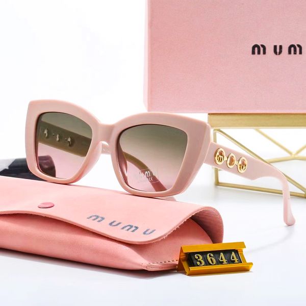 Luxury Mens Sunglasses Fashion Designer Man Man Lunettes de soleil Femmes Mui Mui Mui Lady Sonnenbrille Luxury Round Beach Woman Sun Glasses 10A Sport Polarize Shade With Box