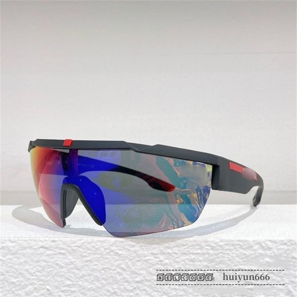 Lunettes de soleil de luxe pour hommes et femmes lunettes de soleil de protection des yeux de cyclisme SPS03X lunettes d'ombrage de personnalité de mode film réfléchissant argenté avec lumière polarisée