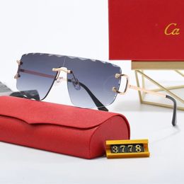 Luxury Mens Lunettes de soleil verres de soleil coupées lunettes de la mode designers de la mode 2023 Design Brown Kaki Gris Shades Polarize Full Fild Sunglass Summer