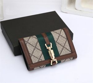 Luxury Mens Wallet Stripe Designer Pourse for Women Jackie 1961 Mini Carte Holder High Quality Coin Granche3124602