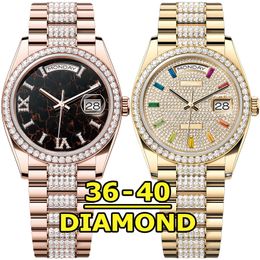 Luxe herenhorloge Designer horloges met diamanten Hoge kwaliteit MM Automatisch machine-uurwerk L roestvrij staal Lichtgevende saffier Fasion
