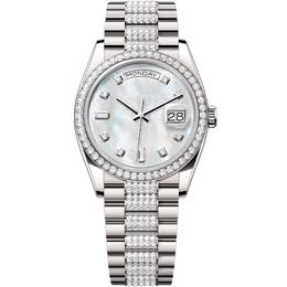 Luxe Herenhorloge Designer Horloges Wit Diamanten Hoge Kwaliteit Horloges 36MM 40MM Automatisch Macinery-uurwerk 904L roestvrij staal Lichtgevend S