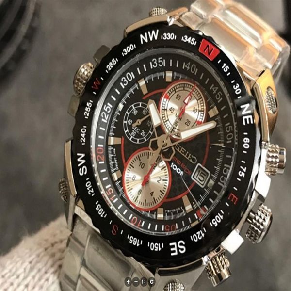 Montre de luxe pour hommes 45mm diamant automatique montres mécaniques creuses multifonctions affaires étanche en acier inoxydable montres pour hommes221f